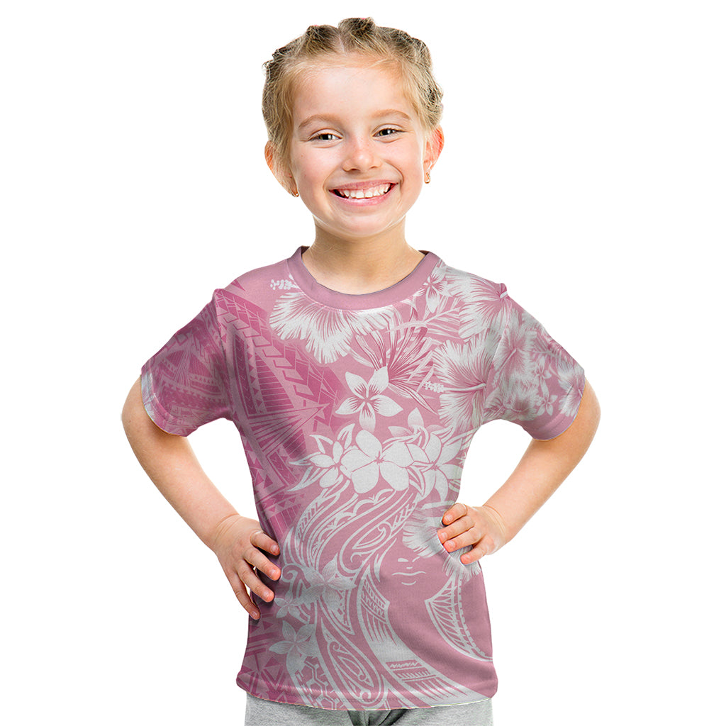 Polynesian Women's Day Kid T Shirt Plumeria Passion - Pink LT7 Pink - Polynesian Pride