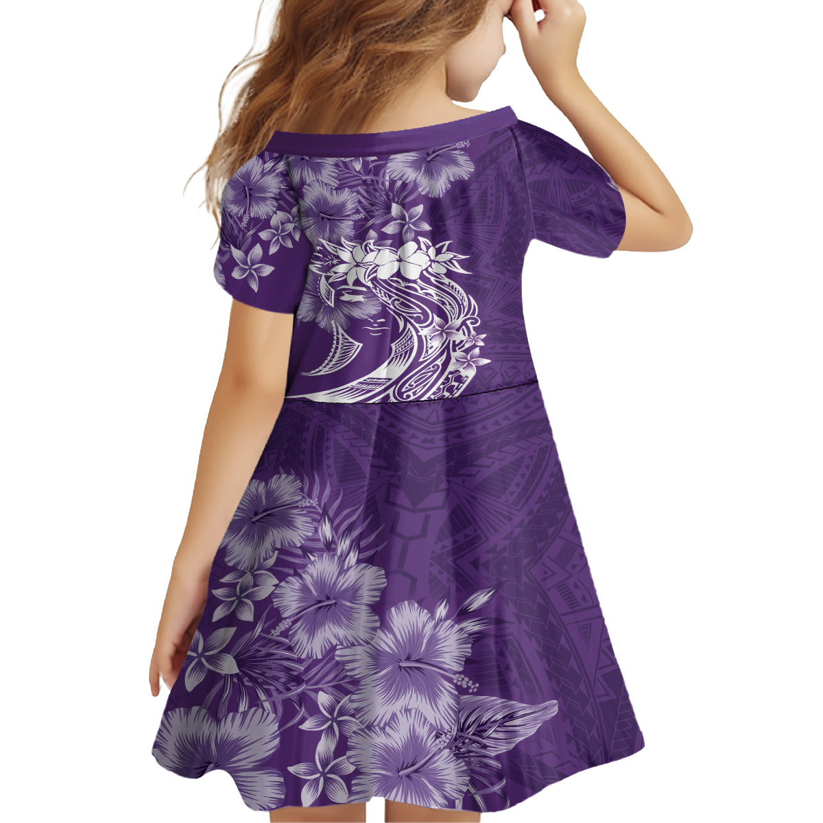 Polynesian Women's Day Family Matching Puletasi and Hawaiian Shirt Plumeria Passion - Purple LT7 - Polynesian Pride