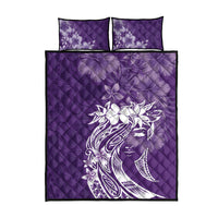 Polynesian Women's Day Quilt Bed Set Plumeria Passion - Purple LT7 - Polynesian Pride