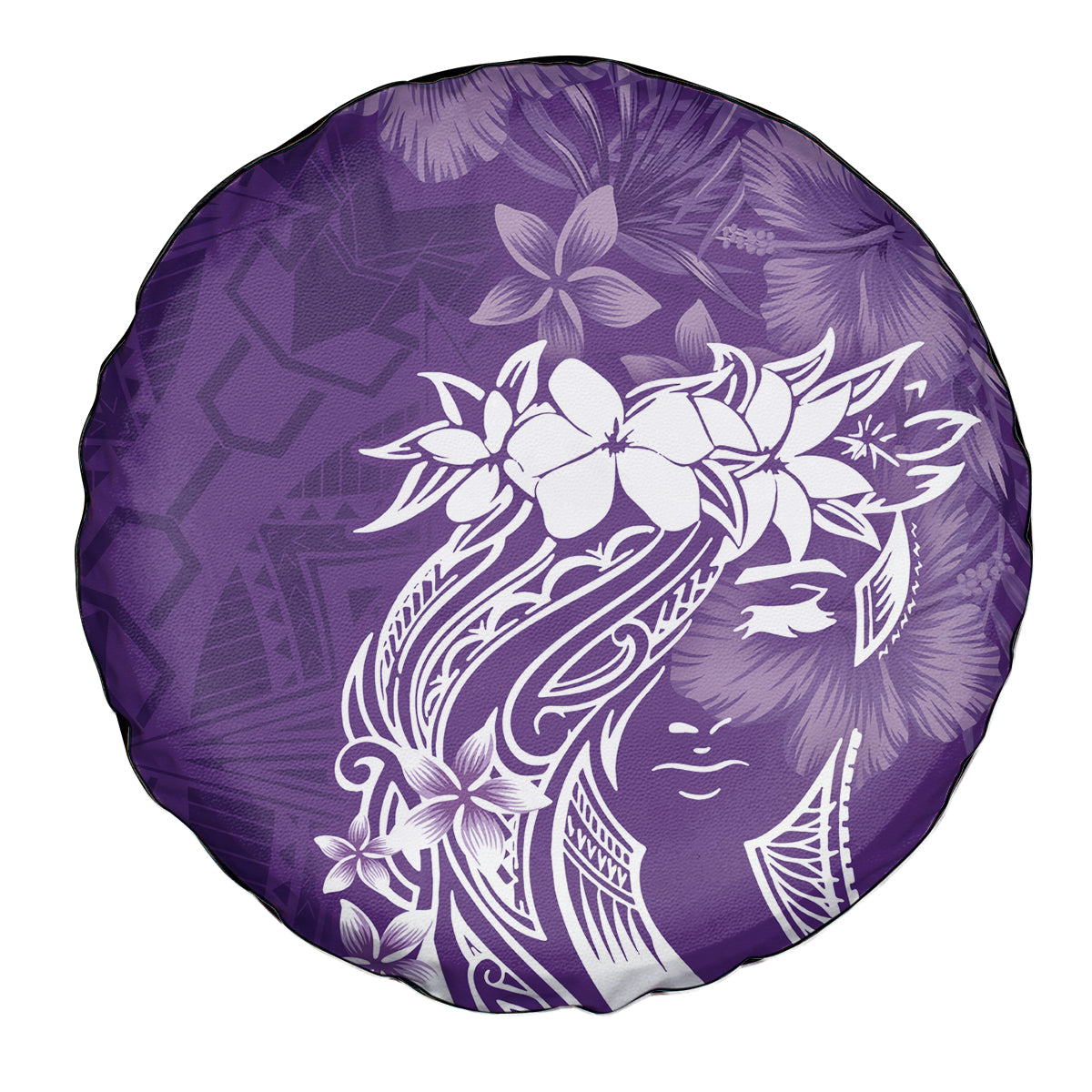 Polynesian Women's Day Spare Tire Cover Plumeria Passion - Purple LT7 - Polynesian Pride