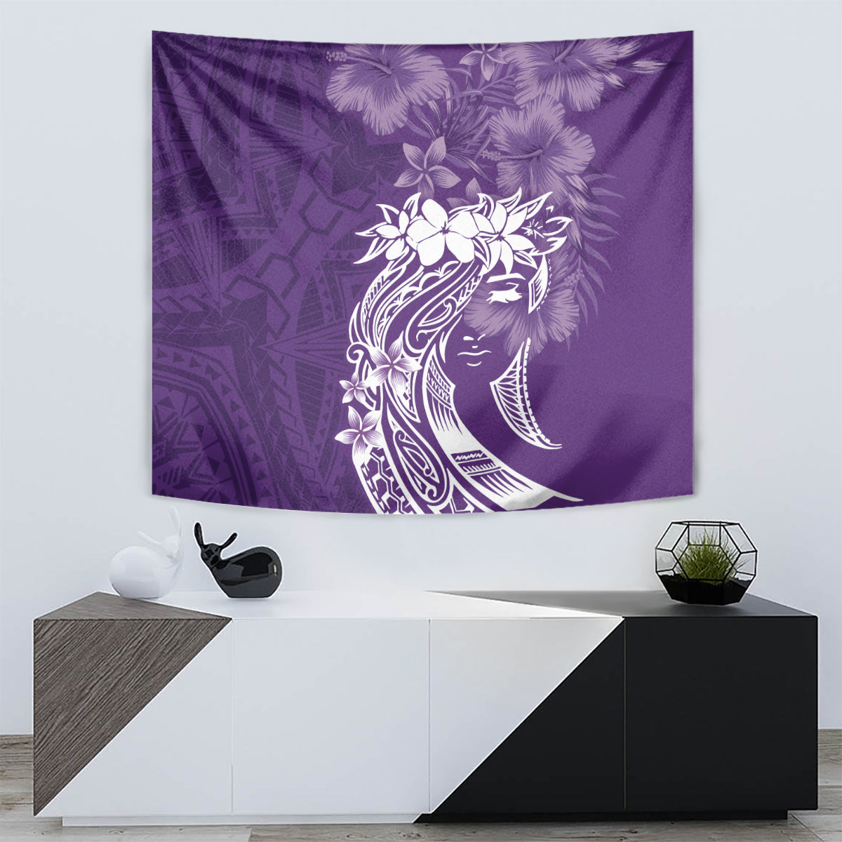 Polynesian Women's Day Tapestry Plumeria Passion - Purple LT7 - Polynesian Pride