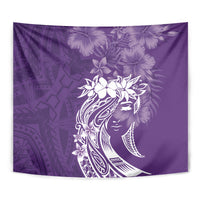 Polynesian Women's Day Tapestry Plumeria Passion - Purple LT7 - Polynesian Pride