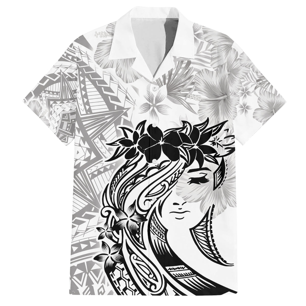 Polynesian Women's Day Hawaiian Shirt Plumeria Passion - White LT7 White - Polynesian Pride