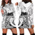 Polynesian Women's Day Hoodie Dress Plumeria Passion - White LT7 - Polynesian Pride