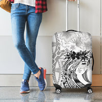 Polynesian Women's Day Luggage Cover Plumeria Passion - White LT7 - Polynesian Pride