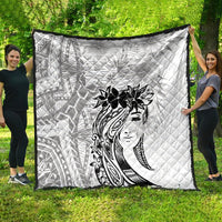 Polynesian Women's Day Quilt Plumeria Passion - White LT7 - Polynesian Pride