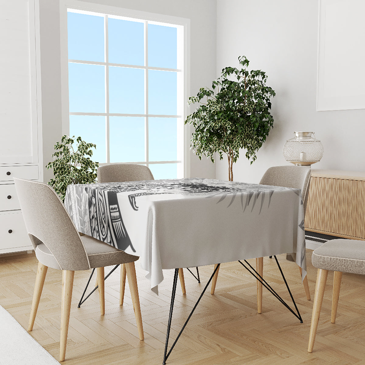 Polynesian Women's Day Tablecloth Plumeria Passion - White LT7 - Polynesian Pride