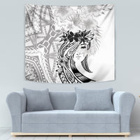 Polynesian Women's Day Tapestry Plumeria Passion - White LT7 - Polynesian Pride