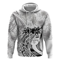Polynesian Women's Day Zip Hoodie Plumeria Passion - White LT7 Zip Hoodie White - Polynesian Pride