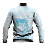 Polynesian Women's Day Baseball Jacket Plumeria Passion - Turquoise LT7 - Polynesian Pride