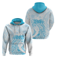 Polynesian Women's Day Hoodie Plumeria Passion - Turquoise LT7 - Polynesian Pride