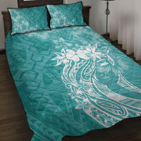 Polynesian Women's Day Quilt Bed Set Plumeria Passion - Teal LT7 Teal - Polynesian Pride