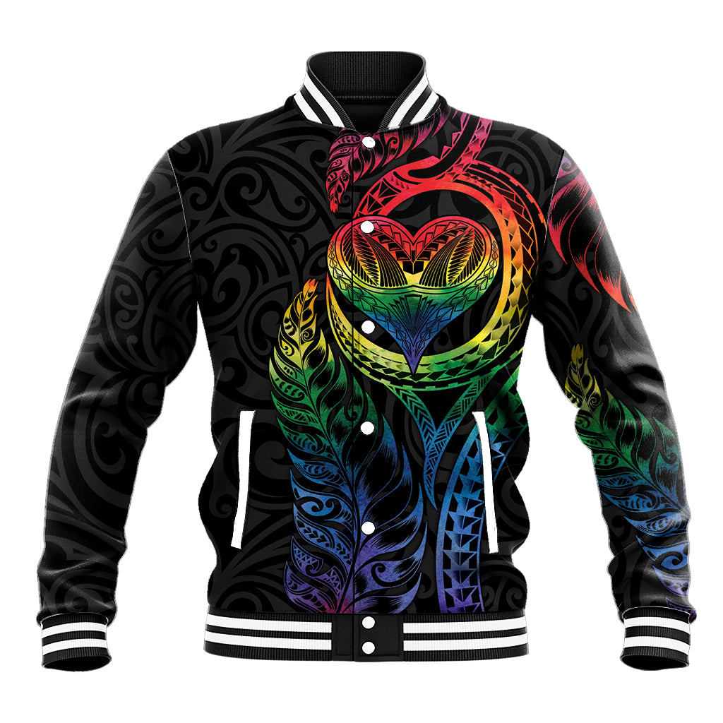 New Zealand Pride Baseball Jacket Takatapui Rainbow Fern