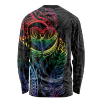 New Zealand Pride Long Sleeve Shirt Takatapui Rainbow Fern