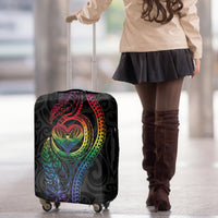 New Zealand Pride Luggage Cover Takatapui Rainbow Fern