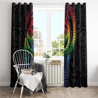 New Zealand Pride Window Curtain Takatapui Rainbow Fern