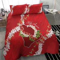 Hawaii Island Flowers Lei Bedding Set Ohia Lehua Scarlet Red LT7 - Polynesian Pride