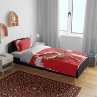 Hawaii Island Flowers Lei Bedding Set Ohia Lehua Scarlet Red LT7 - Polynesian Pride