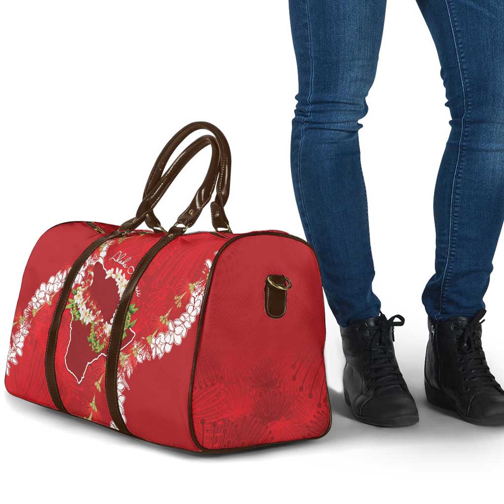 Hawaii Island Flowers Lei Travel Bag Ohia Lehua Scarlet Red LT7 - Polynesian Pride