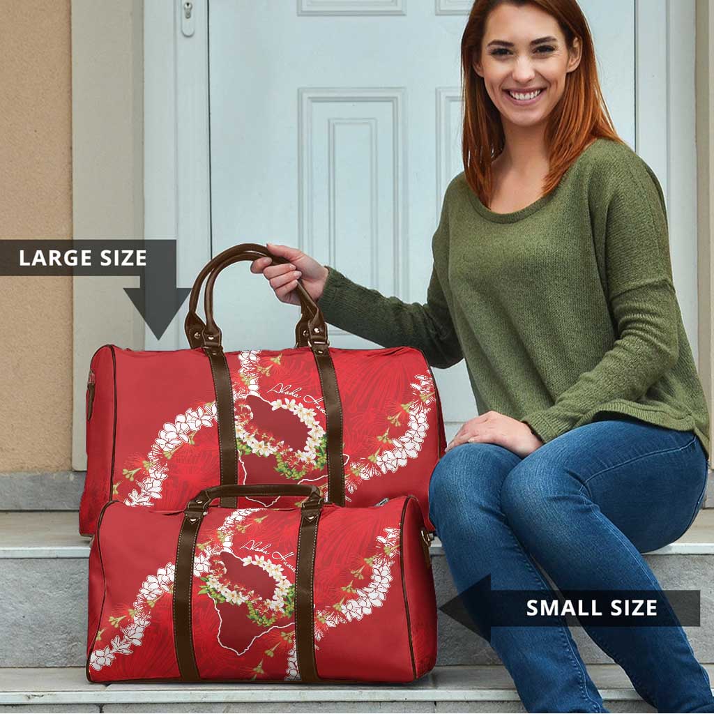 Hawaii Island Flowers Lei Travel Bag Ohia Lehua Scarlet Red LT7 - Polynesian Pride