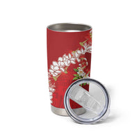 Hawaii Island Flowers Lei Tumbler Cup Ohia Lehua Scarlet Red LT7 - Polynesian Pride