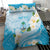 Guam Chamorro Guasali Flowers Bedding Set Aqua Gradient LT7