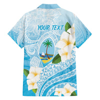 Guam Chamorro Guasali Flowers Family Matching Puletasi and Hawaiian Shirt Aqua Gradient LT7 - Polynesian Pride