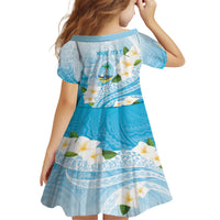 Guam Chamorro Guasali Flowers Family Matching Tank Maxi Dress and Hawaiian Shirt Aqua Gradient LT7 - Polynesian Pride