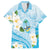 Guam Chamorro Guasali Flowers Hawaiian Shirt Aqua Gradient