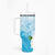 Guam Chamorro Guasali Flowers Tumbler With Handle Aqua Gradient LT7