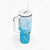 Guam Chamorro Guasali Flowers Tumbler With Handle Aqua Gradient LT7