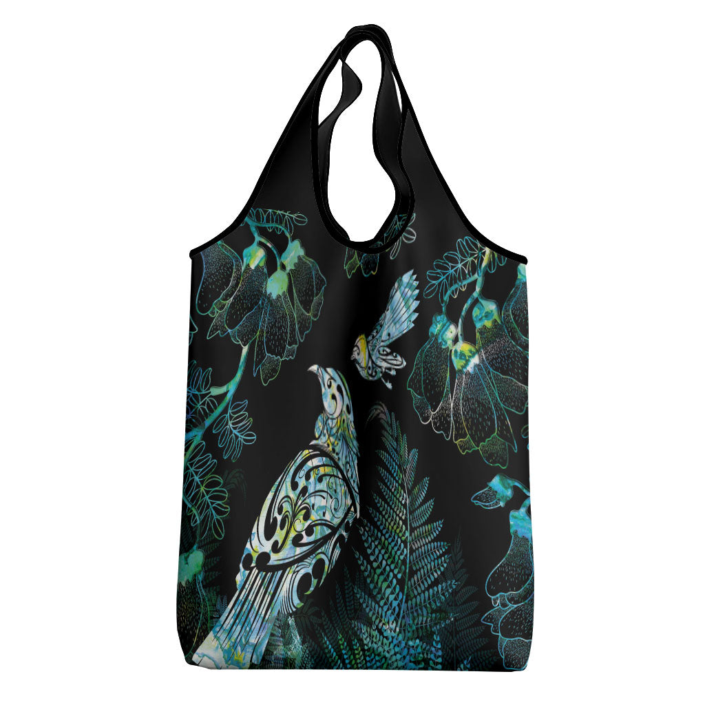 Aotearoa Maori Mahuru Grocery Bag Spring Time - Paua Shell Green LT7 - Polynesian Pride