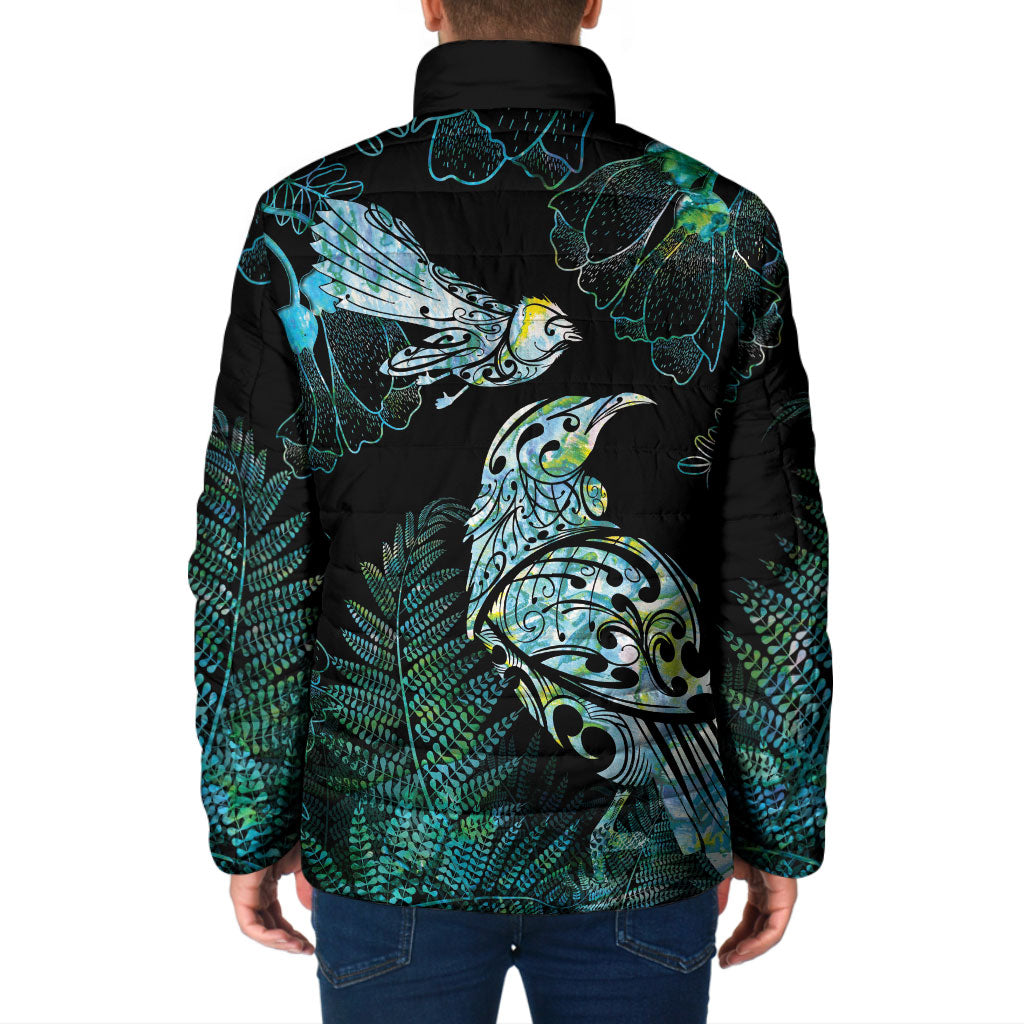 Aotearoa Maori Mahuru Padded Jacket Spring Time - Paua Shell Green LT7 - Polynesian Pride