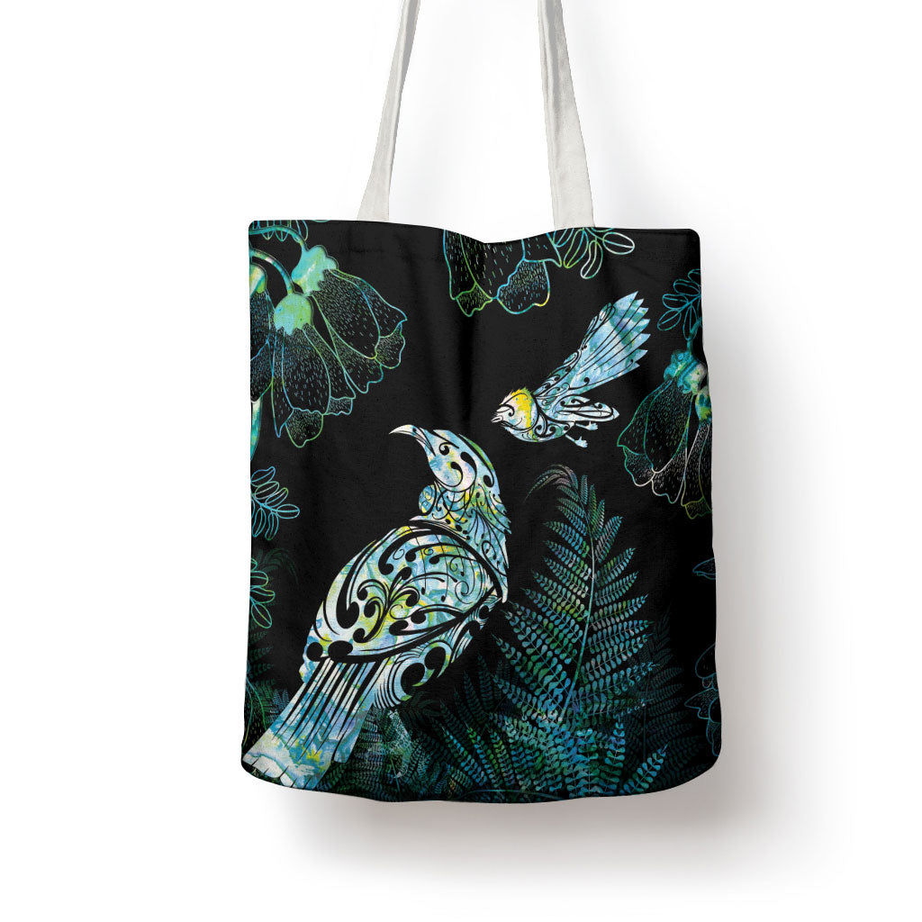 Aotearoa Maori Mahuru Tote Bag Spring Time - Paua Shell Green LT7 - Polynesian Pride