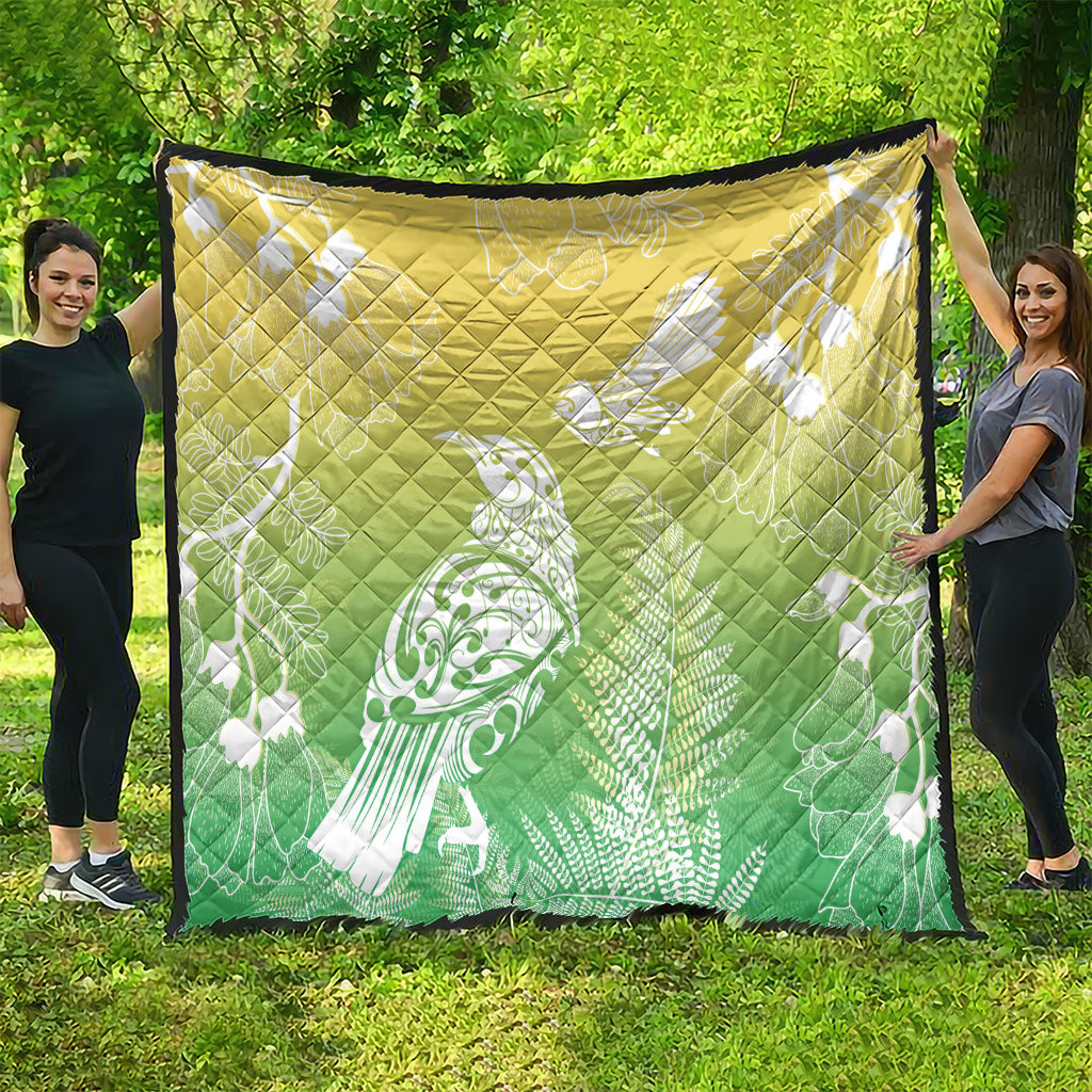 Aotearoa Maori Mahuru Tui With Pikawakawa Quilt Spring Time LT7 - Polynesian Pride