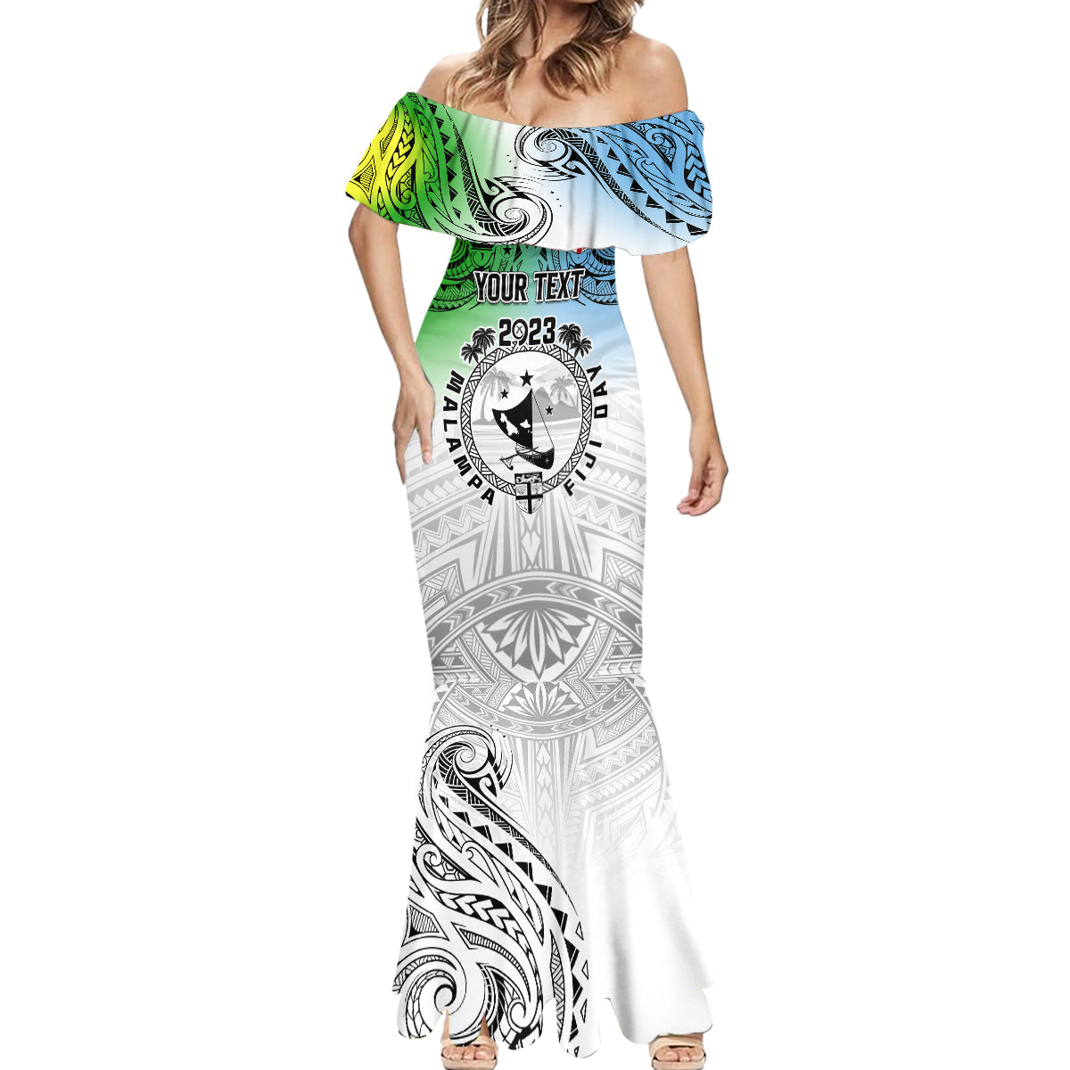 personalised-malampa-fiji-day-mermaid-dress-gradient-style