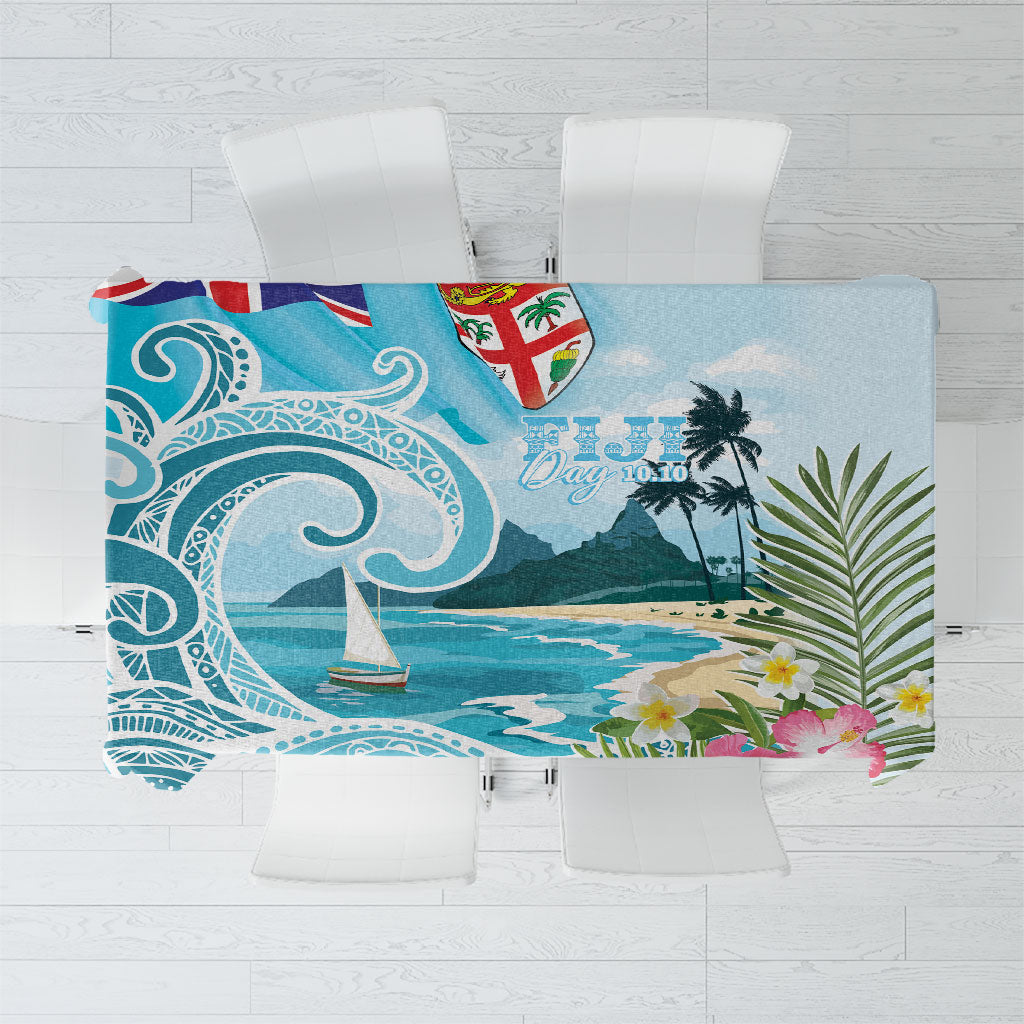 Bula Fiji Seascape Tablecloth Fiji Day - Islands Heritage