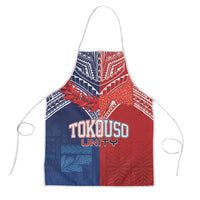 TokoUso Tonga Samoa Brothers Forever Apron Ulafala and Heilala Unity LT7 Red Blue - Polynesian Pride