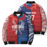 TokoUso Custom Tonga and Samoa Bomber Puffer Jacket Warriors War Clubs