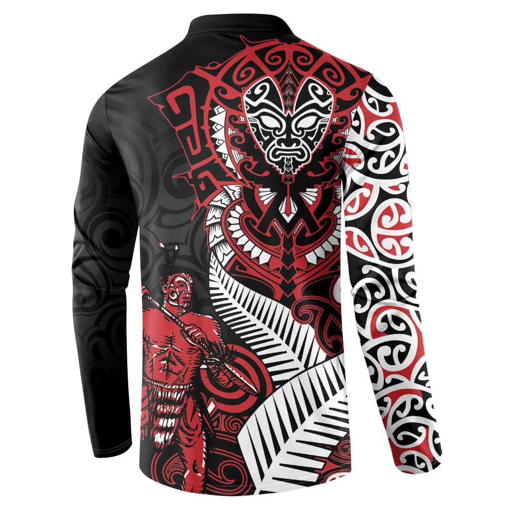 Aotearoa Toitu Te Tiriti Button Sweatshirt Whakairo Wheku