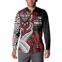 Aotearoa Toitu Te Tiriti Button Sweatshirt Whakairo Wheku