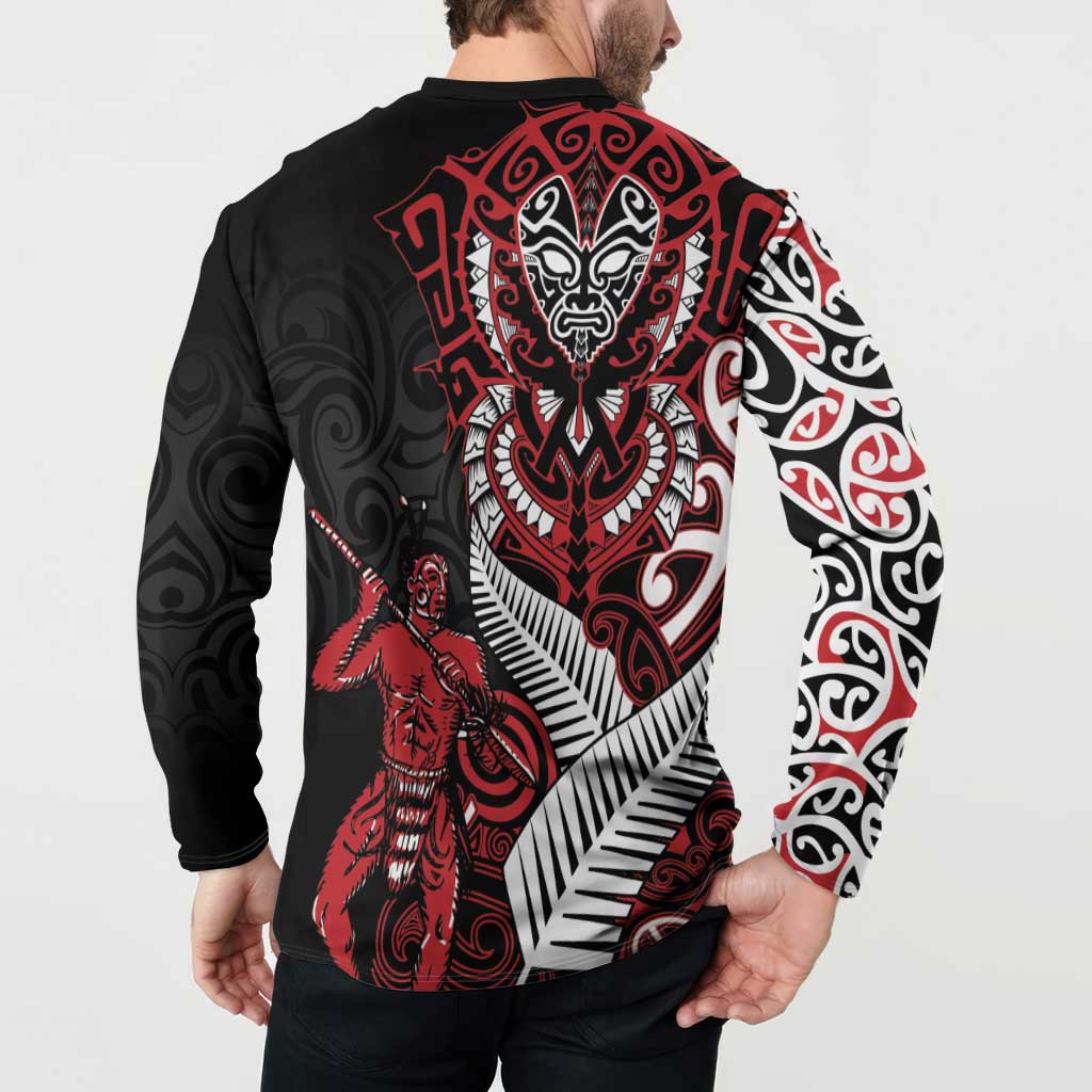 Aotearoa Toitu Te Tiriti Button Sweatshirt Whakairo Wheku