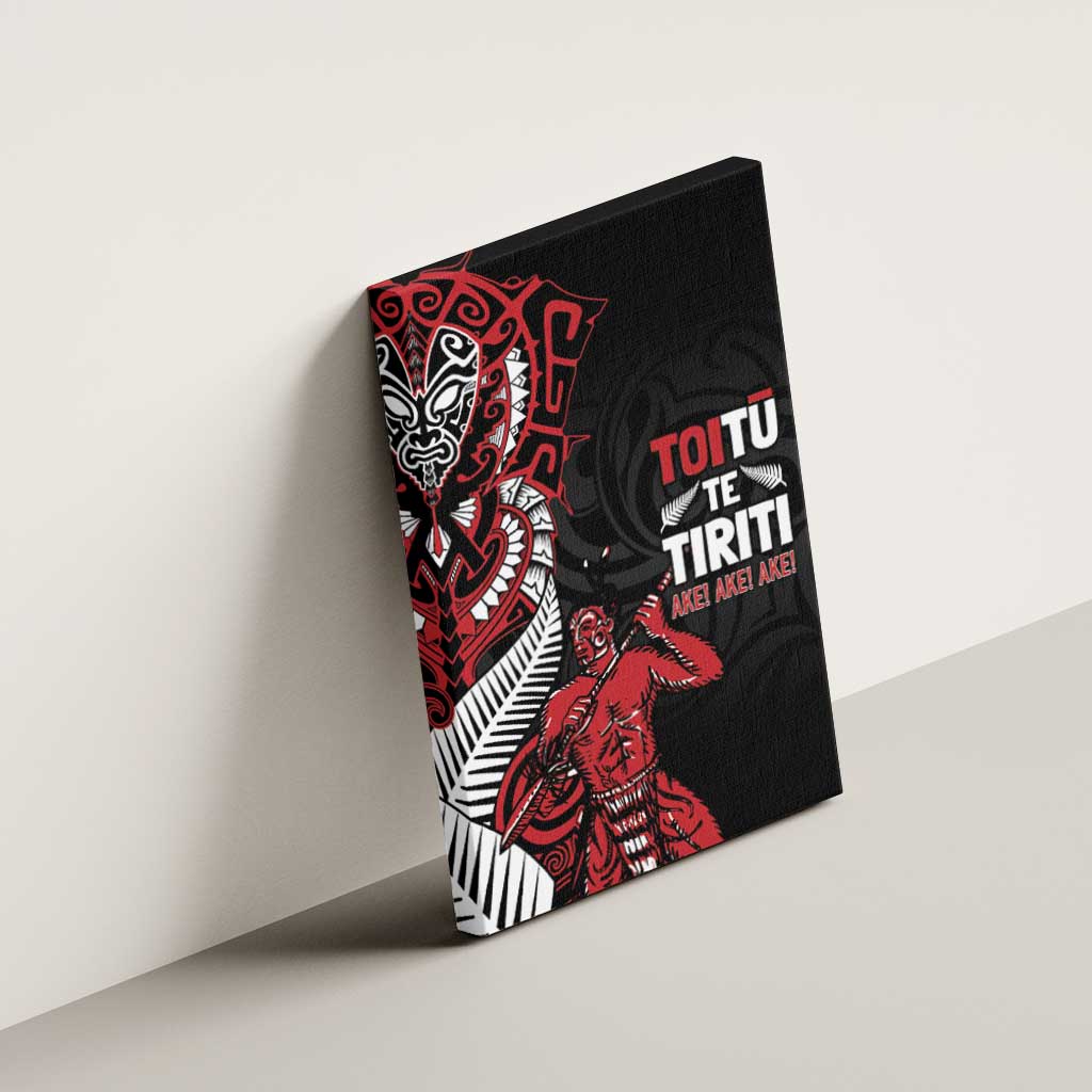 Aotearoa Toitu Te Tiriti Canvas Wall Art Whakairo Wheku