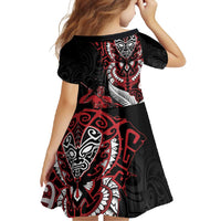 Aotearoa Toitu Te Tiriti Family Matching Off Shoulder Maxi Dress and Hawaiian Shirt Whakairo Wheku