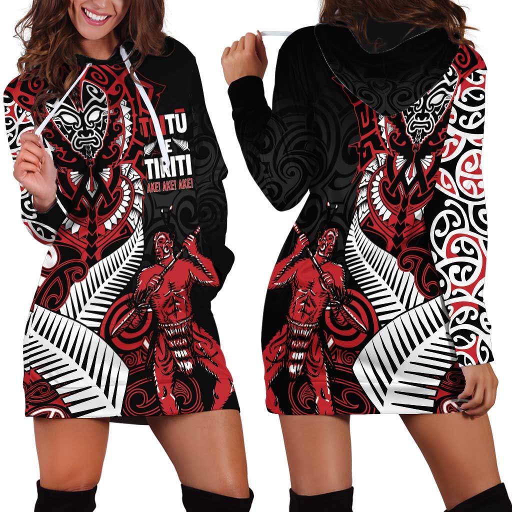 Aotearoa Toitu Te Tiriti Hoodie Dress Whakairo Wheku