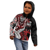 Aotearoa Toitu Te Tiriti Kid Hoodie Whakairo Wheku