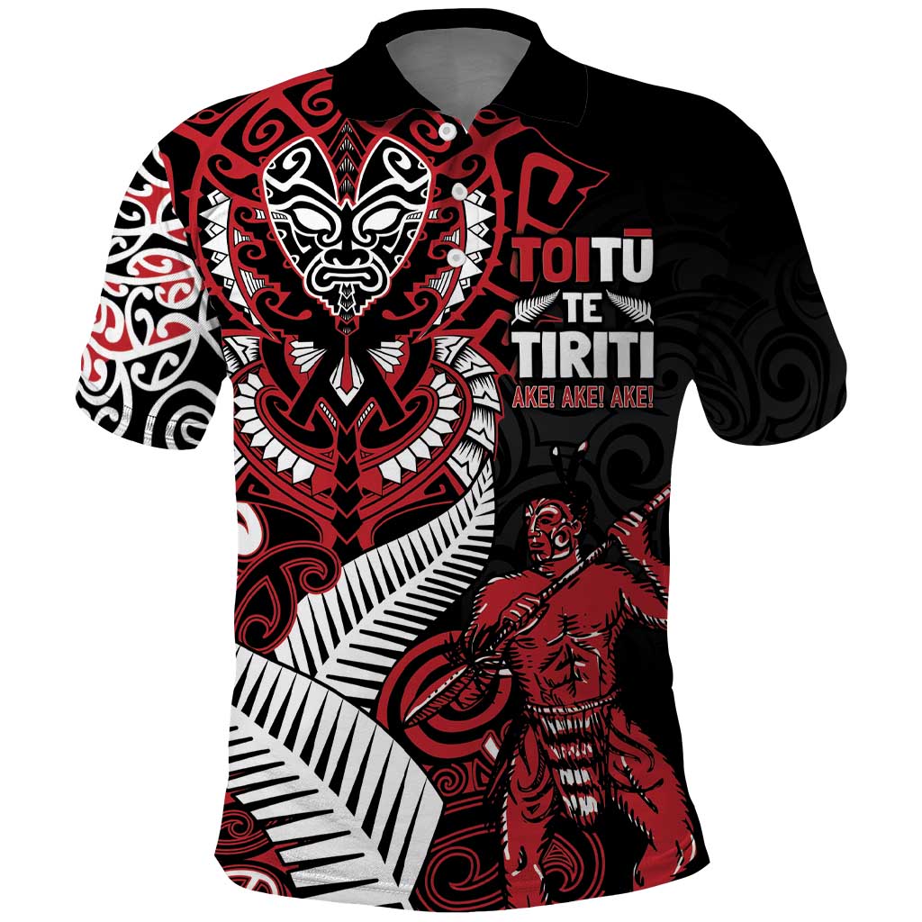 Aotearoa Toitu Te Tiriti Polo Shirt Whakairo Wheku