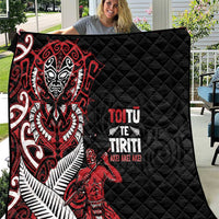 Aotearoa Toitu Te Tiriti Quilt Whakairo Wheku LT7 Black - Polynesian Pride