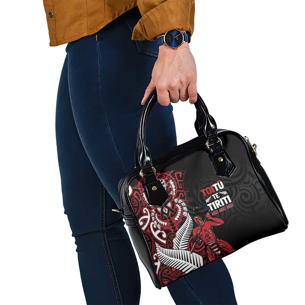 Aotearoa Toitu Te Tiriti Shoulder Handbag Whakairo Wheku LT7 - Polynesian Pride