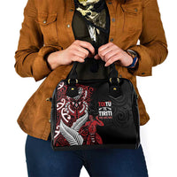 Aotearoa Toitu Te Tiriti Shoulder Handbag Whakairo Wheku LT7 - Polynesian Pride